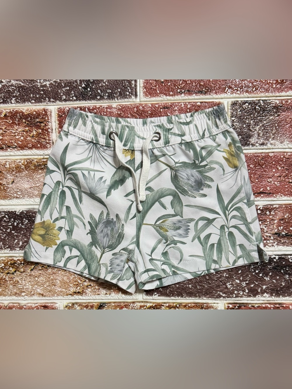 Rylee + Cru Tropical Floral swim trunks 12-18m baby boy